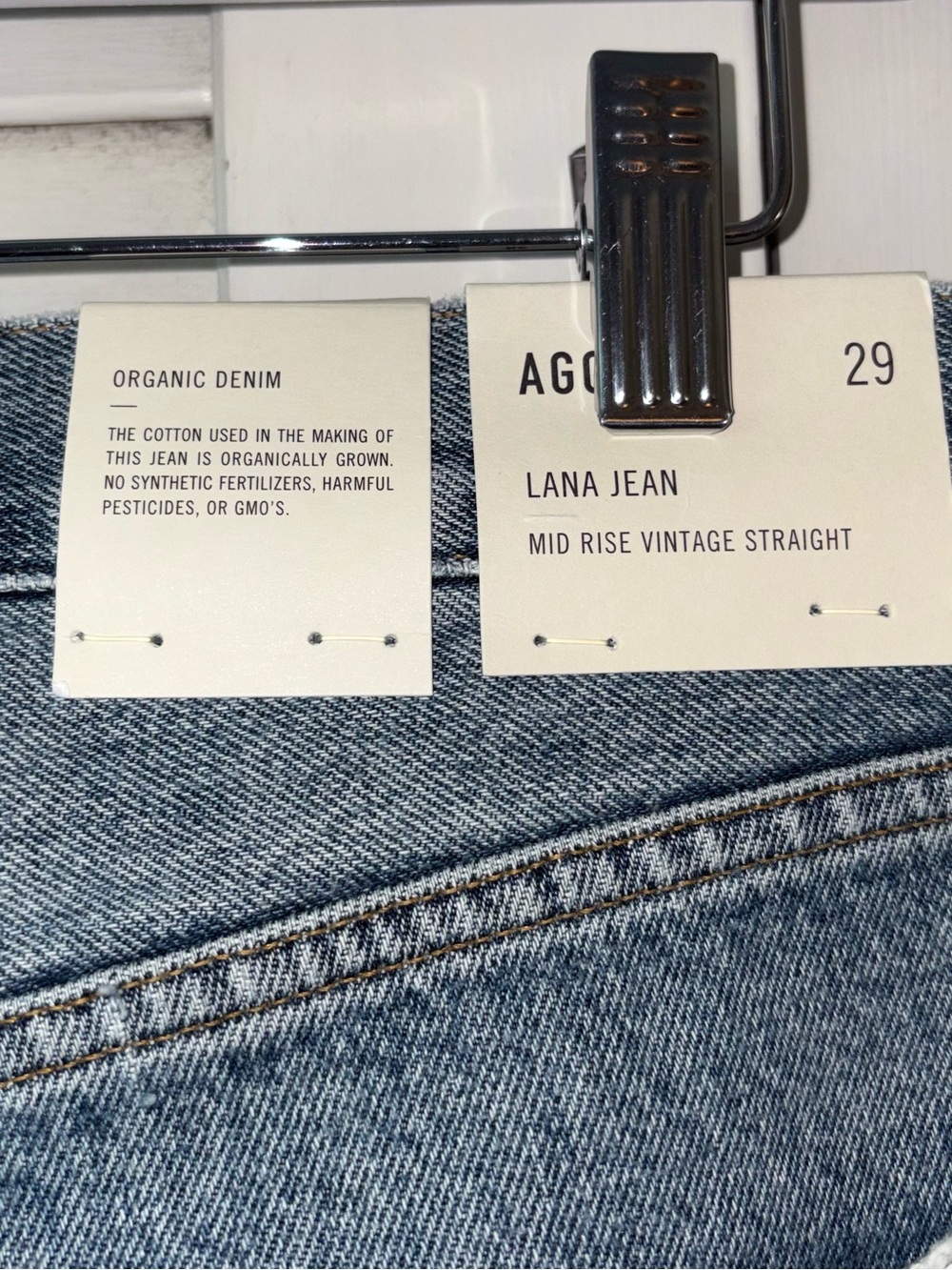 NWT AGOLDE Lana Mid Rise Vintage Straight Distressed Jeans 29 - Picture 5 of 8